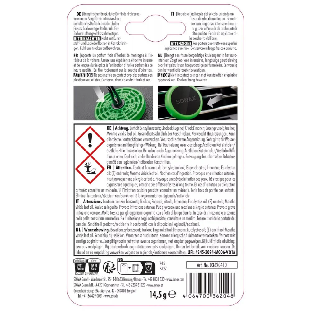 SONAX Air Freshener Alm Sommer