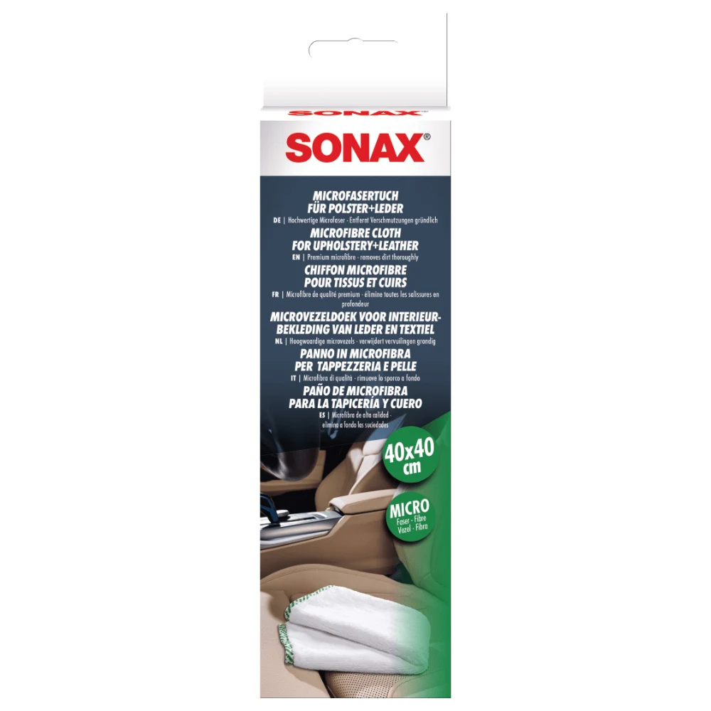 SONAX Microfaser Tuch für Polster +Leder микрофибра для кожи и ткани 40х40 см