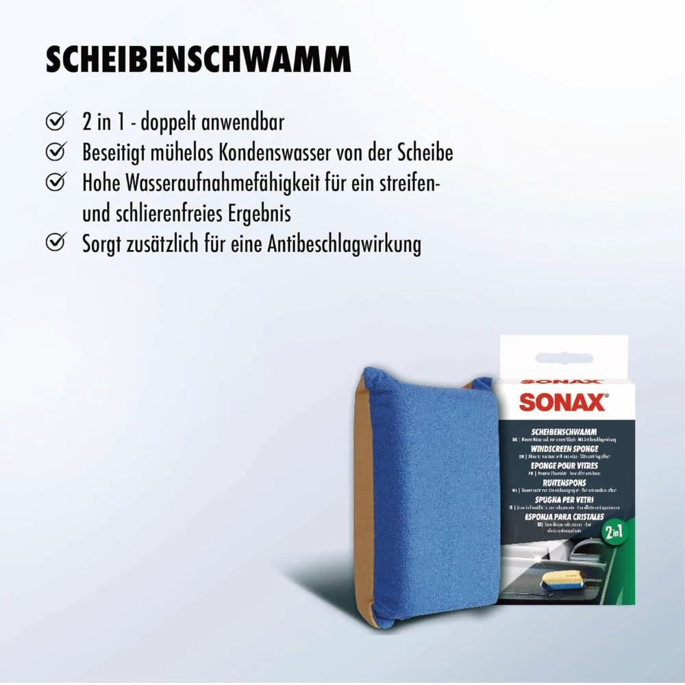 SONAX Scheiben Schwamm губка для очистки окон без разводов