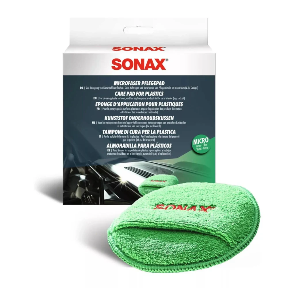 SONAX Microfaser Pflege Pad аппликатор из микрофибры для кожи и пластика