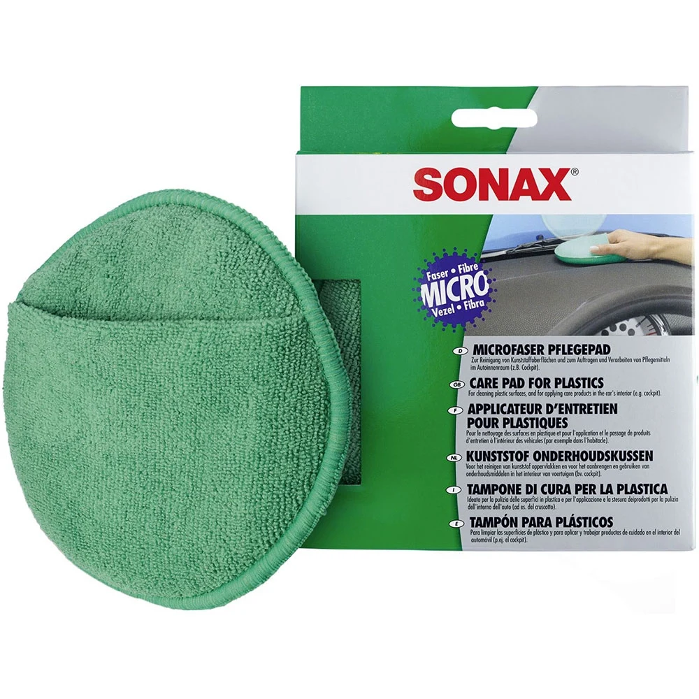 SONAX Microfaser Pflege Pad аппликатор из микрофибры для кожи и пластика