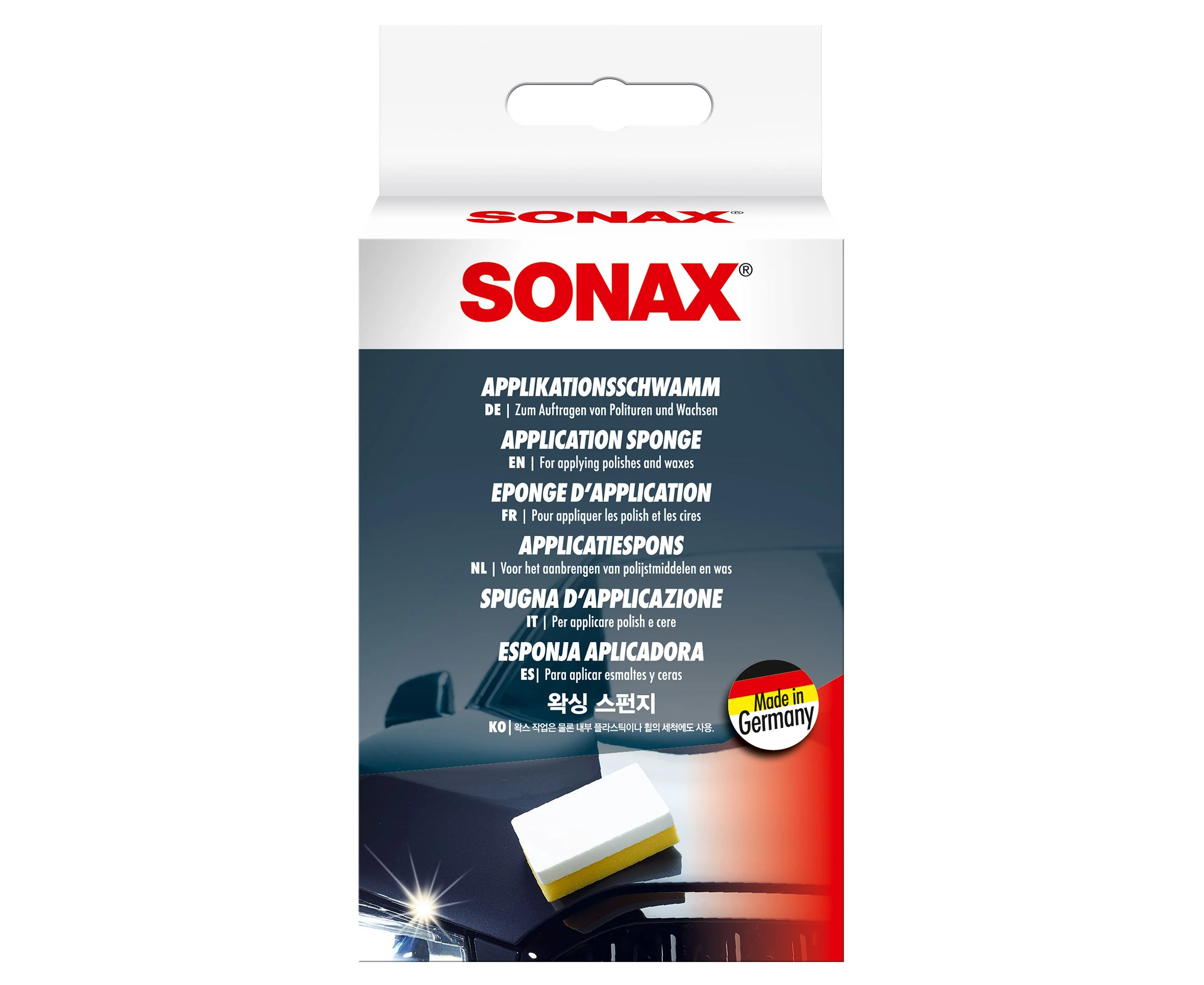 SONAX Applikations Schwamm губка-аппликатор для нанесения полиролей, восков, средств по уходу