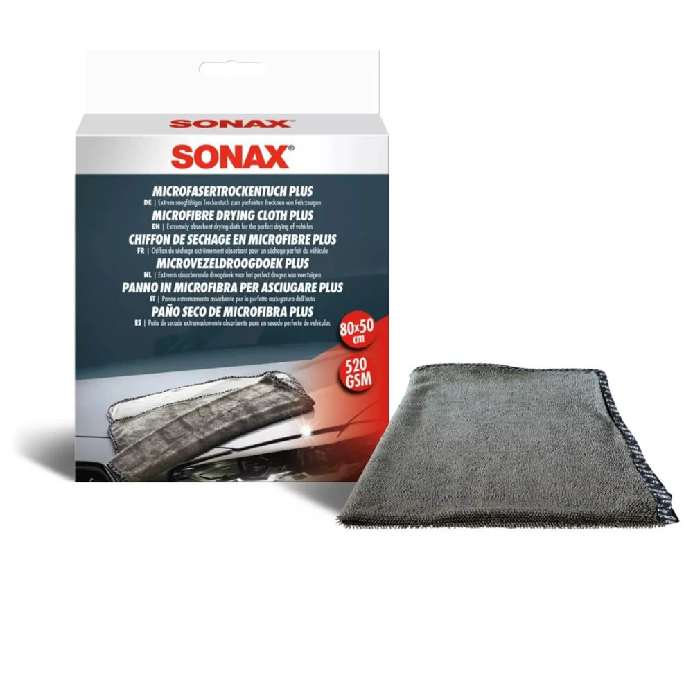 SONAX Microfaser Trocken Tuch Plus полотенце из микрофибры 80х50 см 520 gsm
