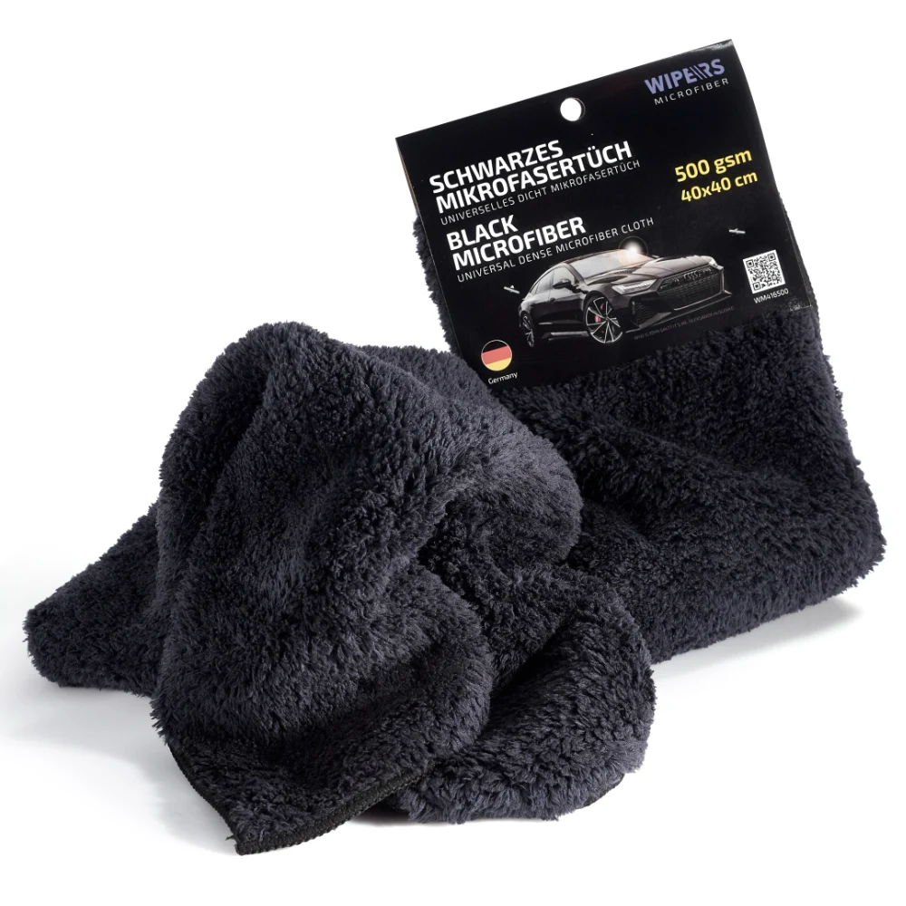 WIPERS Schwarzes MikrofaserTüch черная универсальная салфетка из микрофибры (Германия) 40х40 см 500 gsm