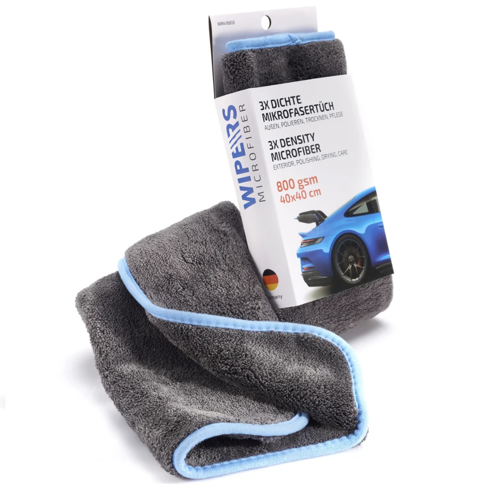 WIPERS 3X Dichte MikrofaserTüch серая плотная салфетка из микрофибры (Германия) 40х40 см 800 gsm
