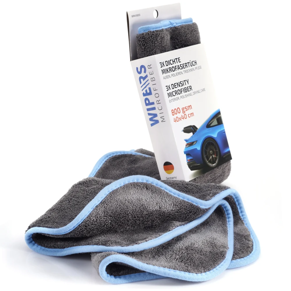 WIPERS 3X Dichte MikrofaserTüch серая плотная салфетка из микрофибры (Германия) 40х40 см 800 gsm