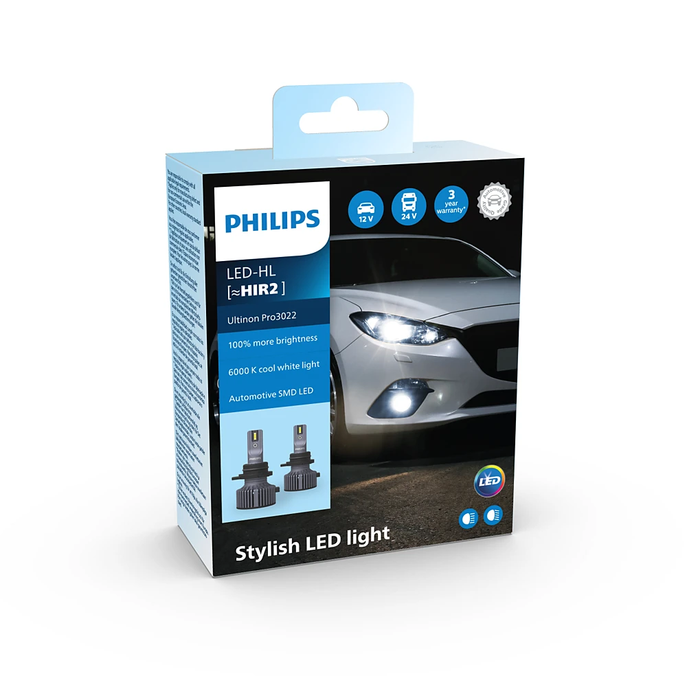 Лампи дальнього світла PHILIPS Ultinon Pro3022 HIR2 0K 2 шт.