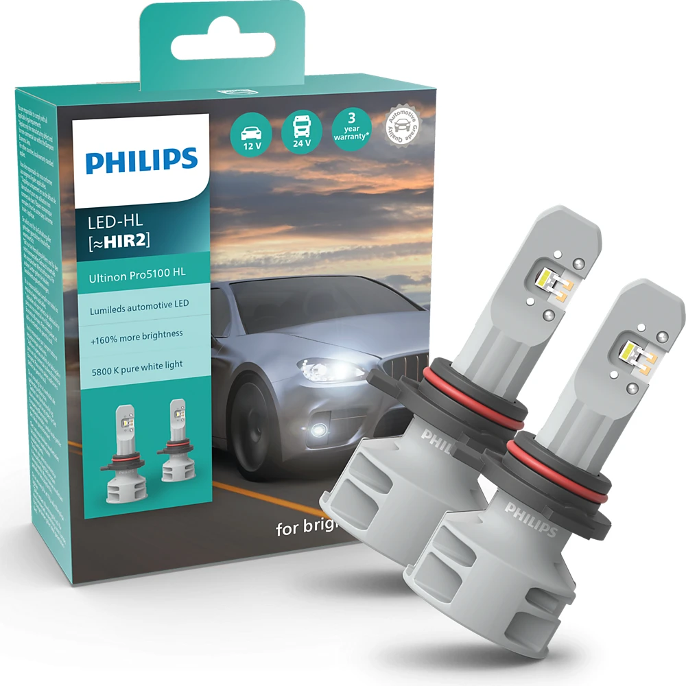 Лампи дальнього світла PHILIPS Ultinon Pro5100 HIR2 5800K 2 шт.