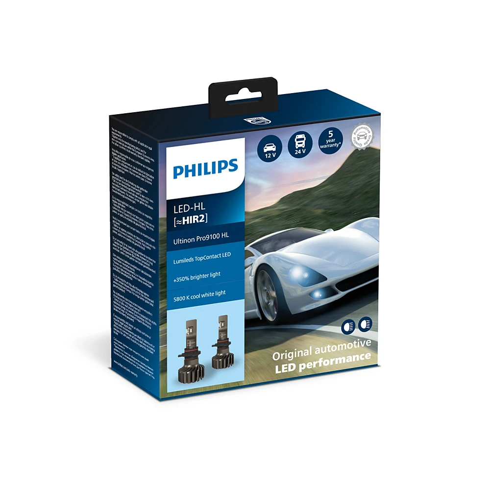 Лампи дальнього світла PHILIPS Ultinon Pro9100 HIR2 5800K 2 шт.