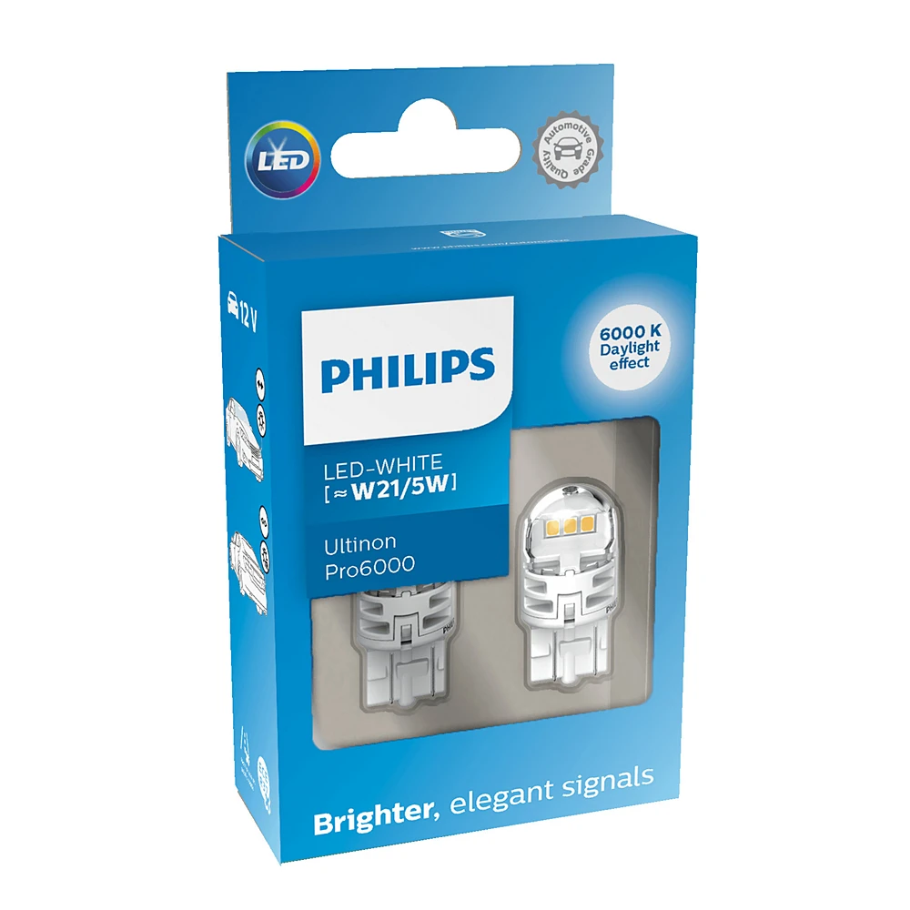Сигнальні LED лампи PHILIPS Ultinon Pro6000 Si W21 2 шт.