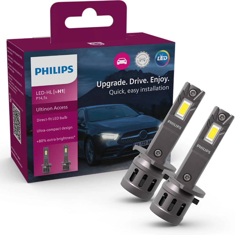 Лампы дальнего света PHILIPS Ultinon Access X2 H1 0K 2 шт.