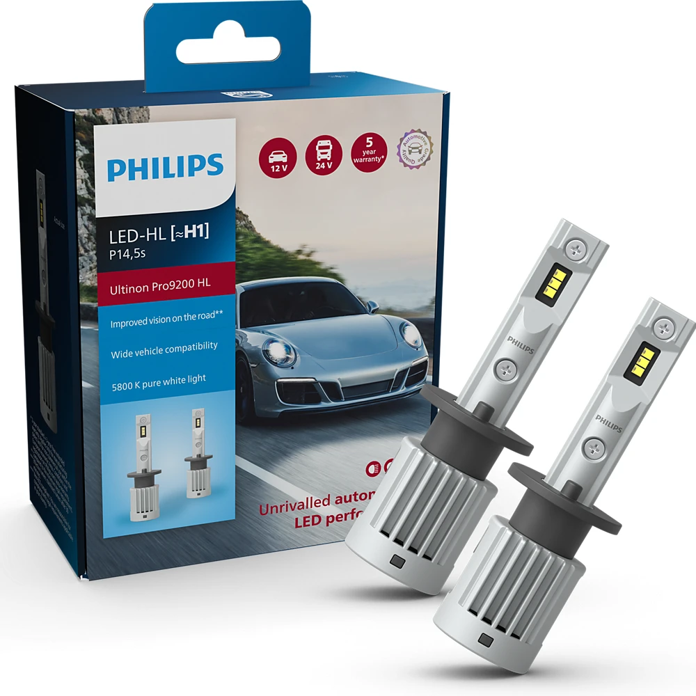 Лампы дальнего света PHILIPS Ultinon Pro9200 H1 0K 2 шт.