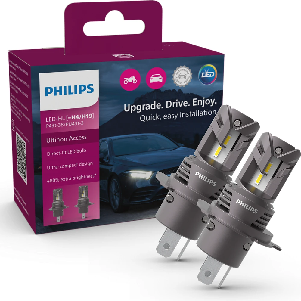 Лампи ближнього світла PHILIPS Ultinon Access X2 H4 0K 2 шт.