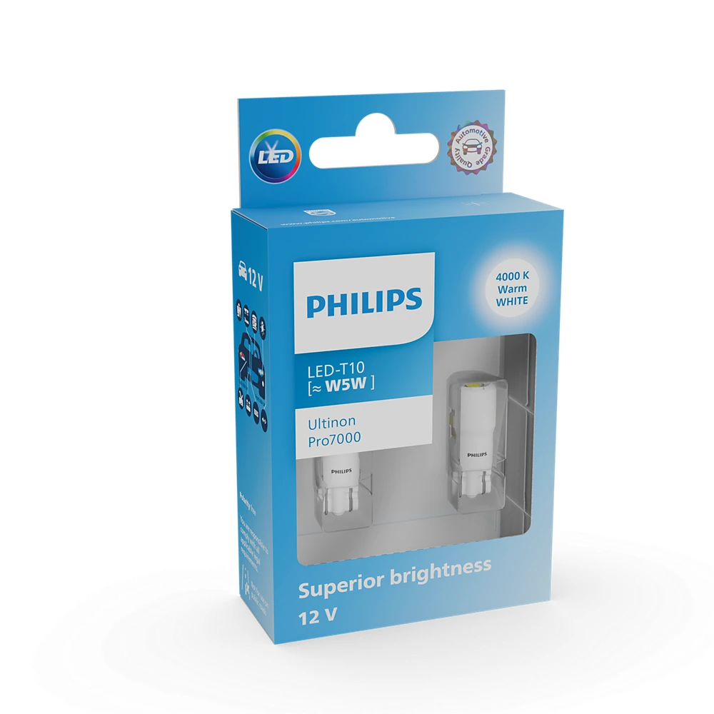 Лампи передніх габаритів PHILIPS Ultinon Pro7000 W5W 0K 2 шт.