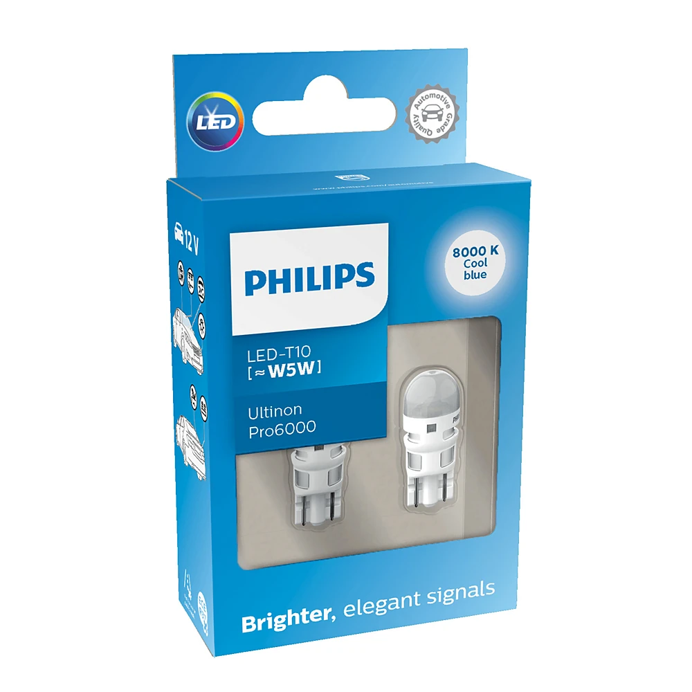 Сигнальні LED лампи PHILIPS Ultinon Pro6000 Si W5W1 2 шт.