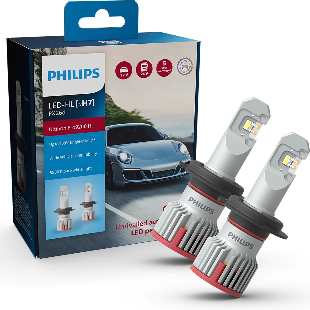 Лампи ближнього світла PHILIPS Ultinon Pro9200 H7 0K 2 шт.