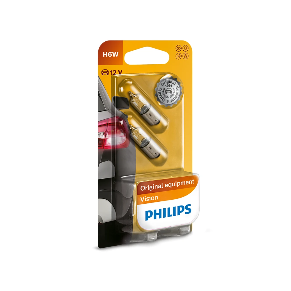 Лампи передніх габаритів PHILIPS Vision H6W 0K 1 шт. для Citroen C5 2004–2008 універсал