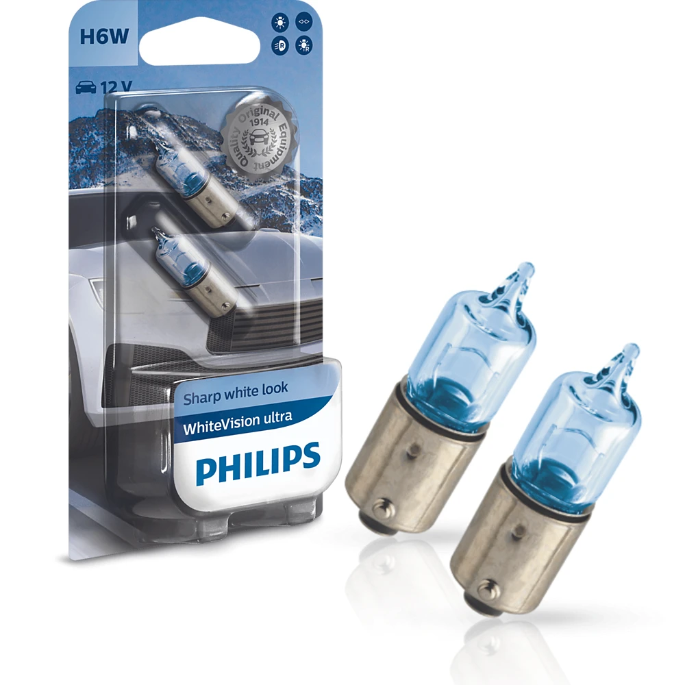 Лампи передніх габаритів PHILIPS WhiteVision Ultra H6W 0K 1 шт.