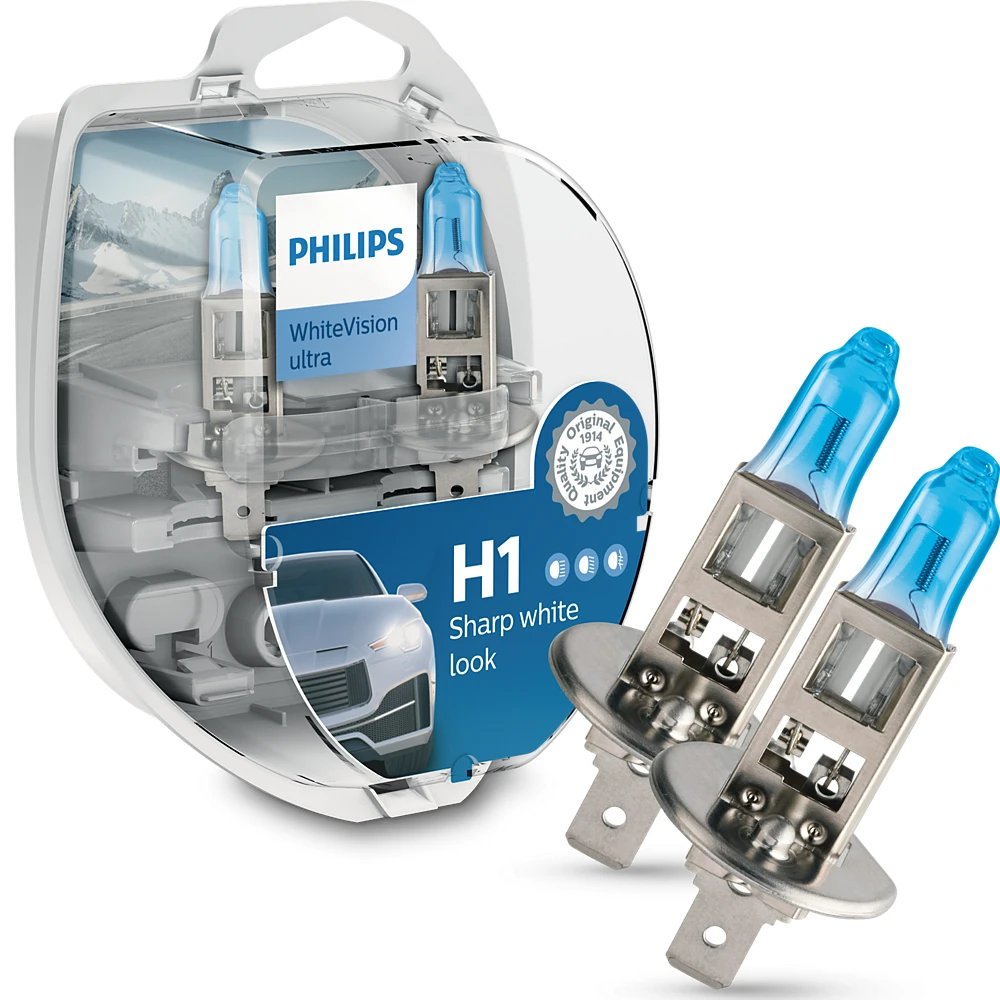 Лампи протитуманних фар PHILIPS WhiteVision Ultra H1 0K 1 шт.