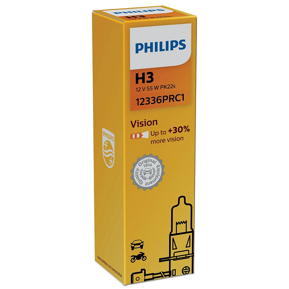 Лампи протитуманних фар PHILIPS Vision H3 0K 1 шт.