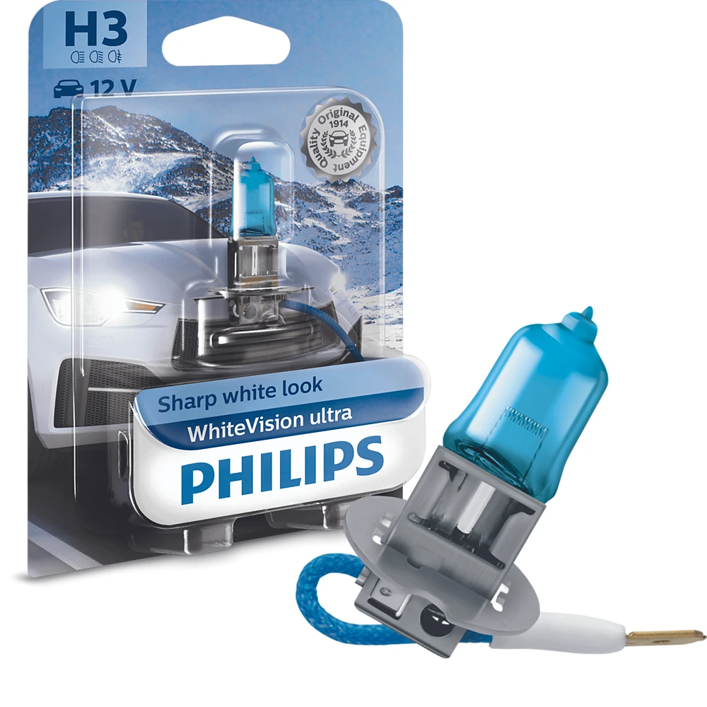 Лампи протитуманних фар PHILIPS WhiteVision Ultra H3 0K 1 шт.