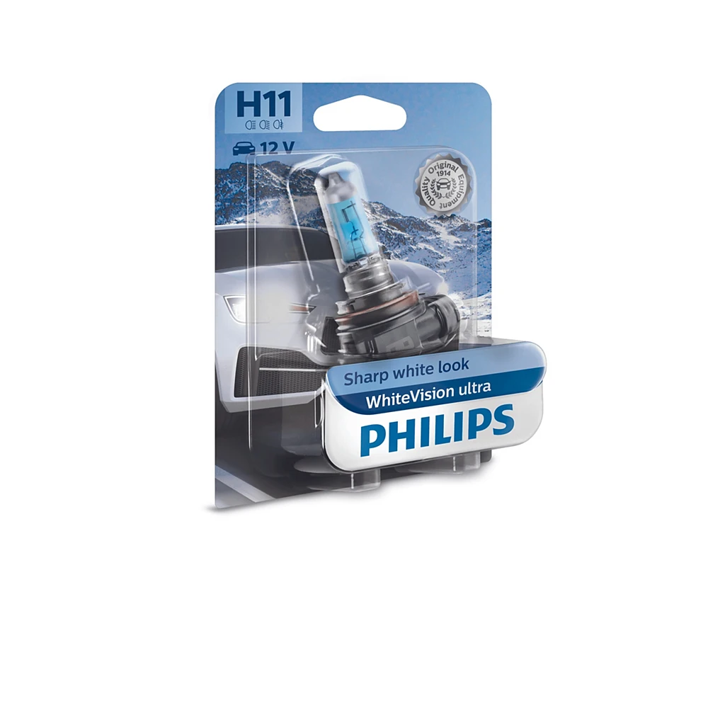 Лампи протитуманних фар PHILIPS WhiteVision Ultra H11 0K 1 шт. для Opel Combo 2018–2026 MPV