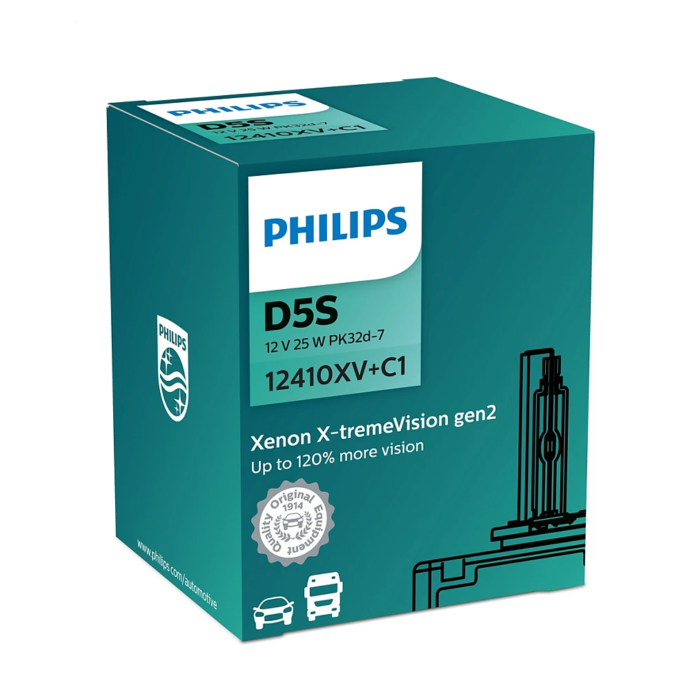 Ксенон лампи PHILIPS Xenon X-tremeVision gen2 D5S 4800K 1 шт.