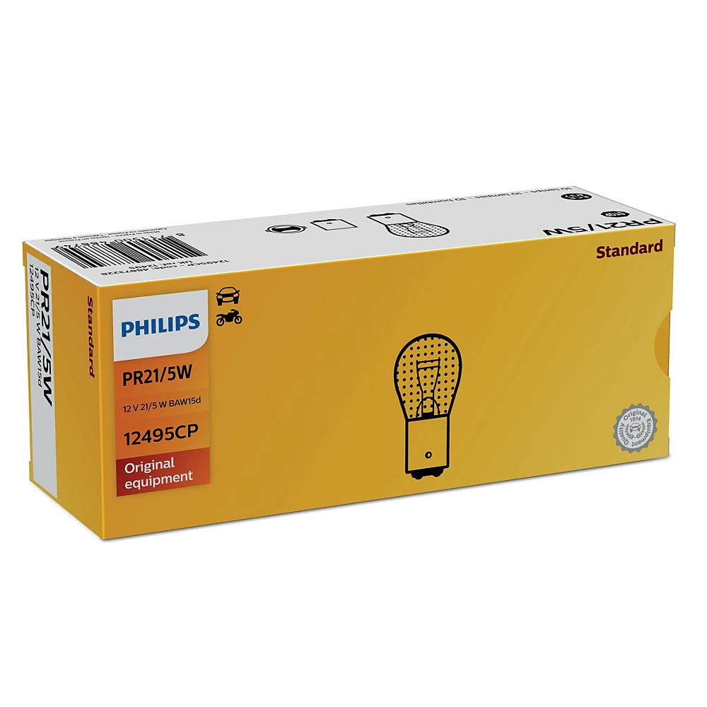 Лампи заднього ходу PHILIPS Vision P21W 0K 10 шт.