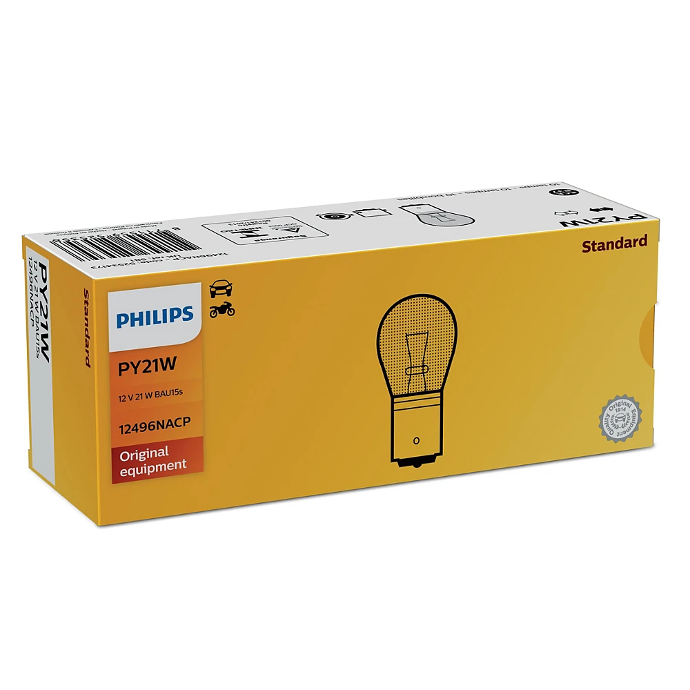 Лампи задніх покажчиків повороту PHILIPS Vision PY21W 0K 1 шт.