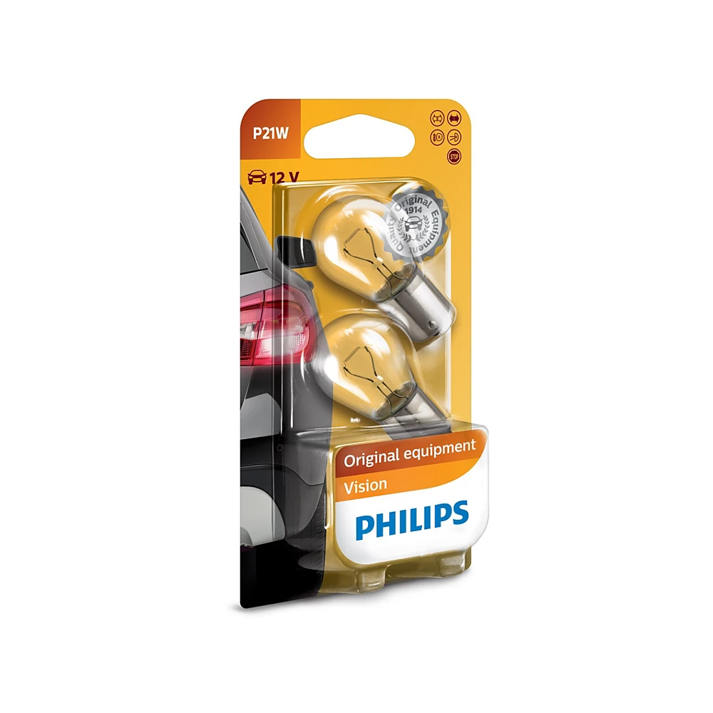 Лампы дневных ходовых огней PHILIPS Vision P21W 0K 2 шт.