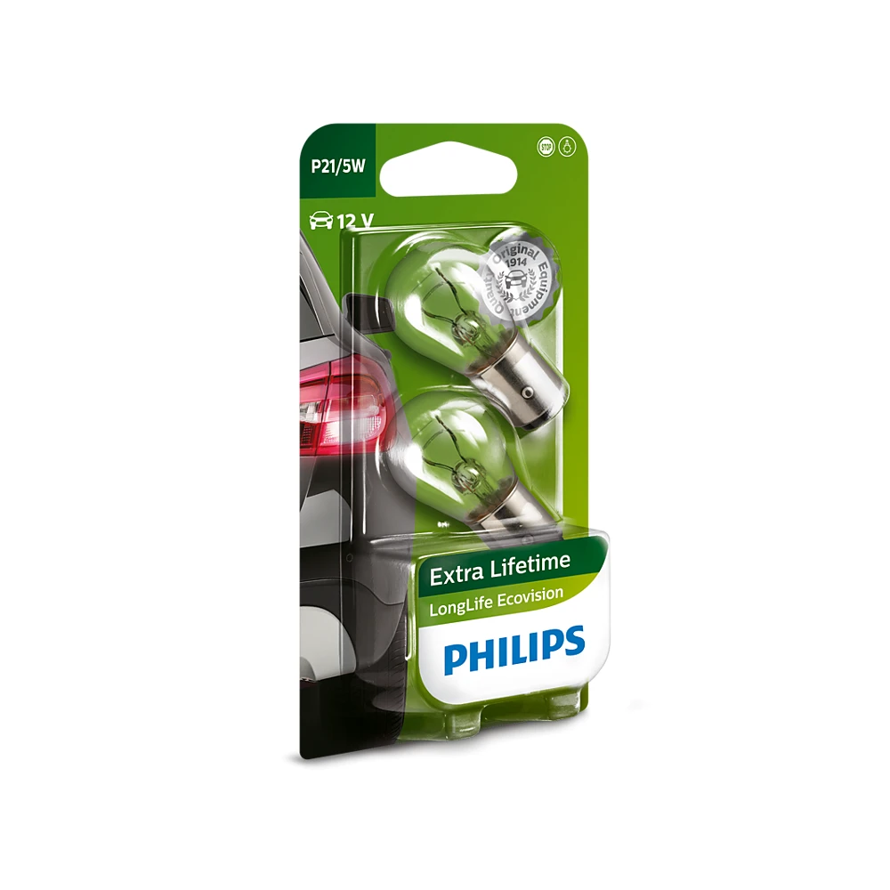 Лампы задних габаритов PHILIPS LongLife EcoVision P21/5W 0K 1 шт. для Hyundai i30 2007–2012 FD | хетчбек