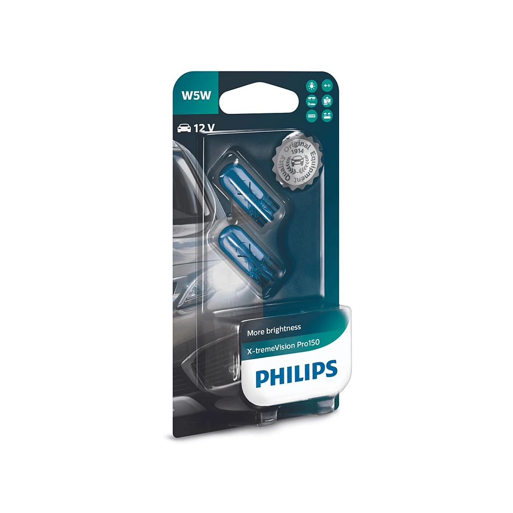 Лампи передніх габаритів PHILIPS X-tremeVision Pro150 W5W 0K 1 шт. для Volvo S40 2004–2007 седан