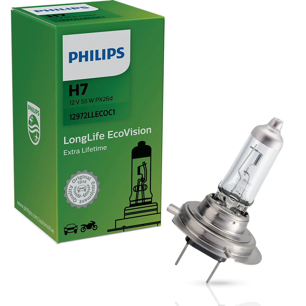 Лампы ближнего света PHILIPS LongLife EcoVision H7 0K 1 шт.
