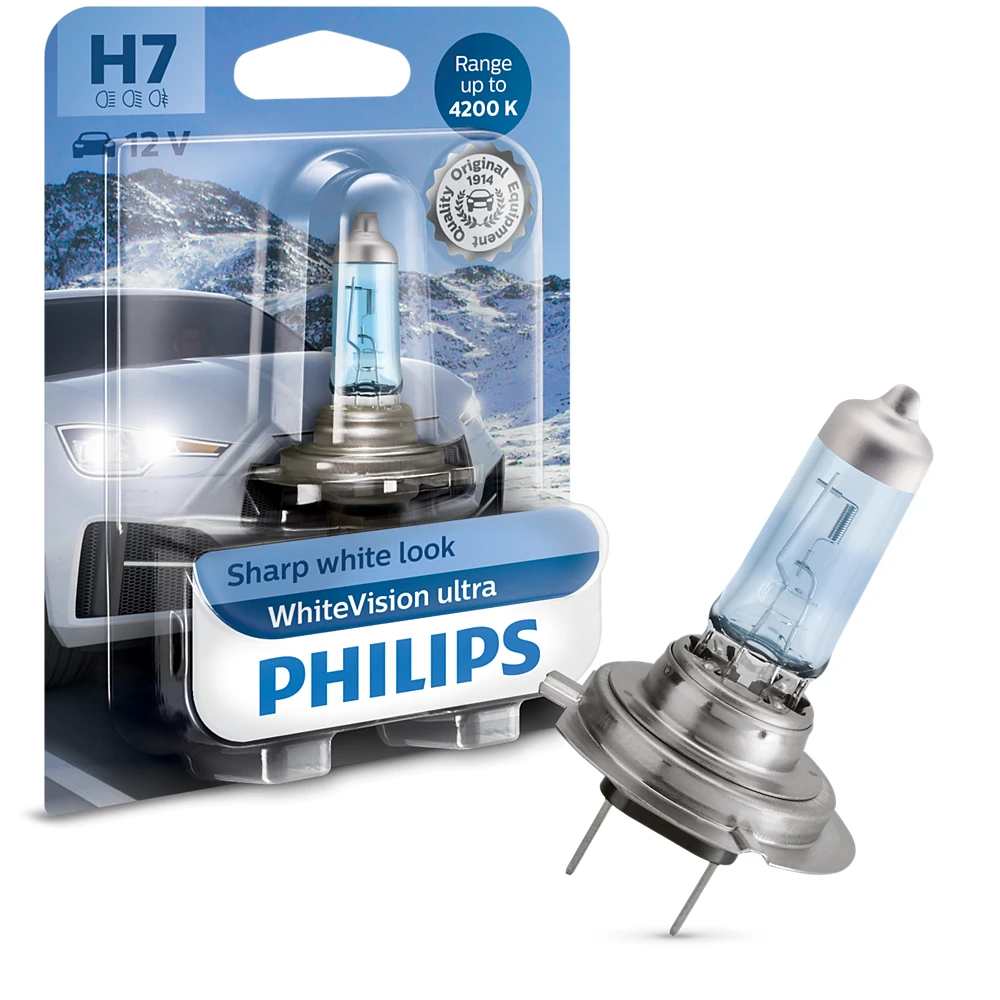 Лампы ближнего света PHILIPS WhiteVision Ultra H7 0K 1 шт.