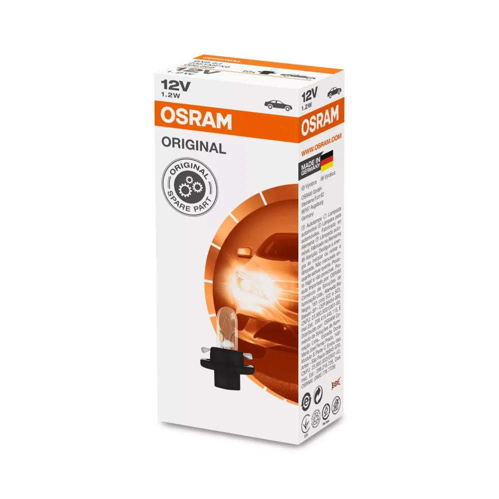 Сигнальні лампи OSRAM ORIGINAL PLASTIC MF BASE BX8.4d 1 шт.