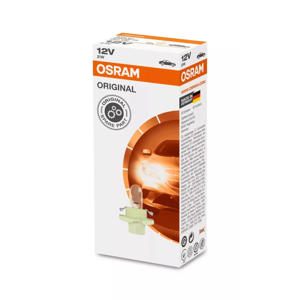 Сигнальні лампи OSRAM ORIGINAL PLASTIC MF BASE BX8.4d 1 шт.