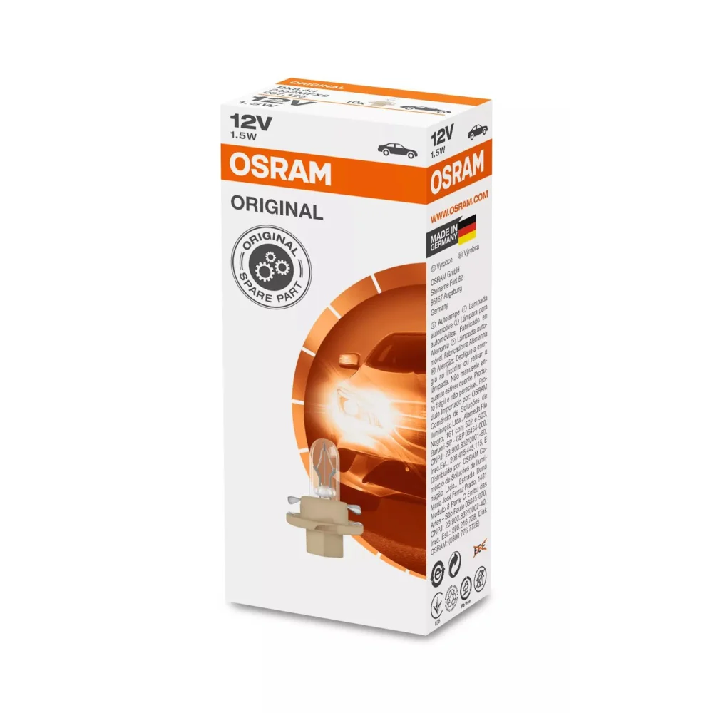 Сигнальні лампи OSRAM ORIGINAL PLASTIC MF BASE BX8.4d 1 шт.