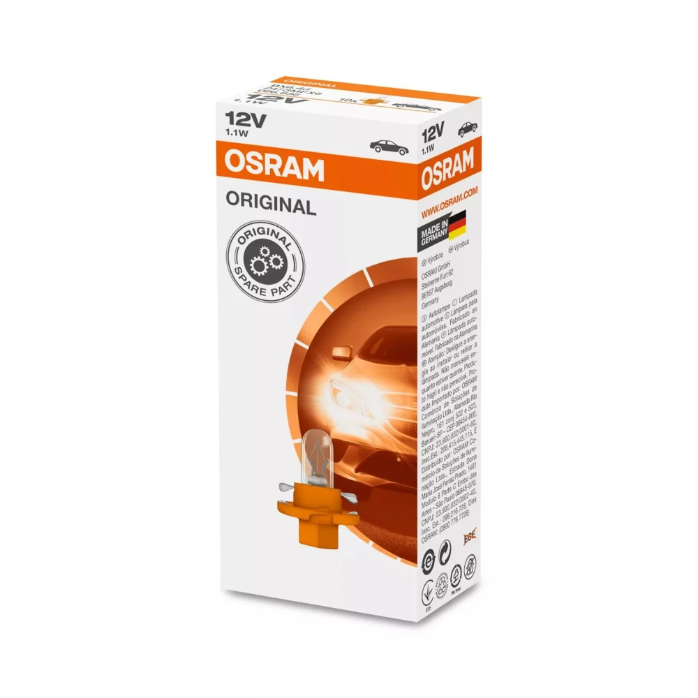 Сигнальні лампи OSRAM ORIGINAL PLASTIC MF BASE BX8.4d 1 шт.