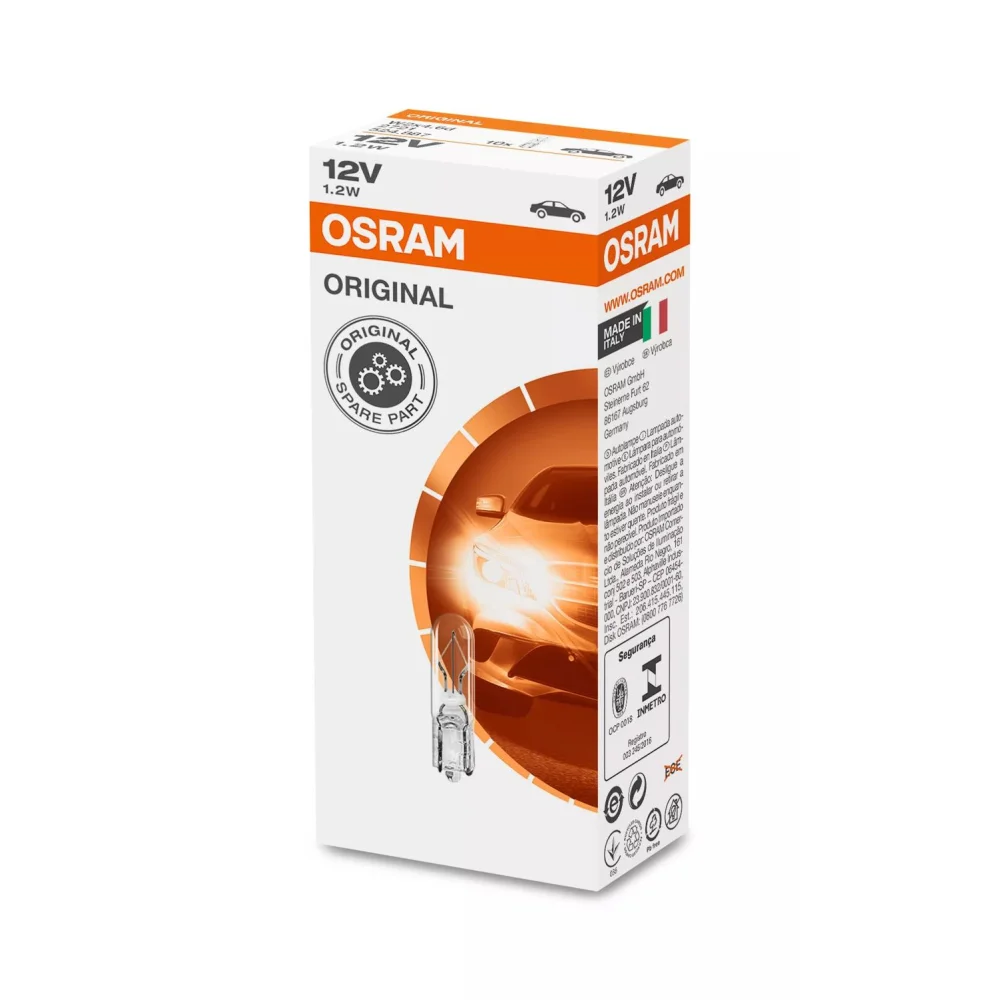 Сигнальні лампи OSRAM ORIGINAL GLASS BASE W2x4.6d 1 шт.