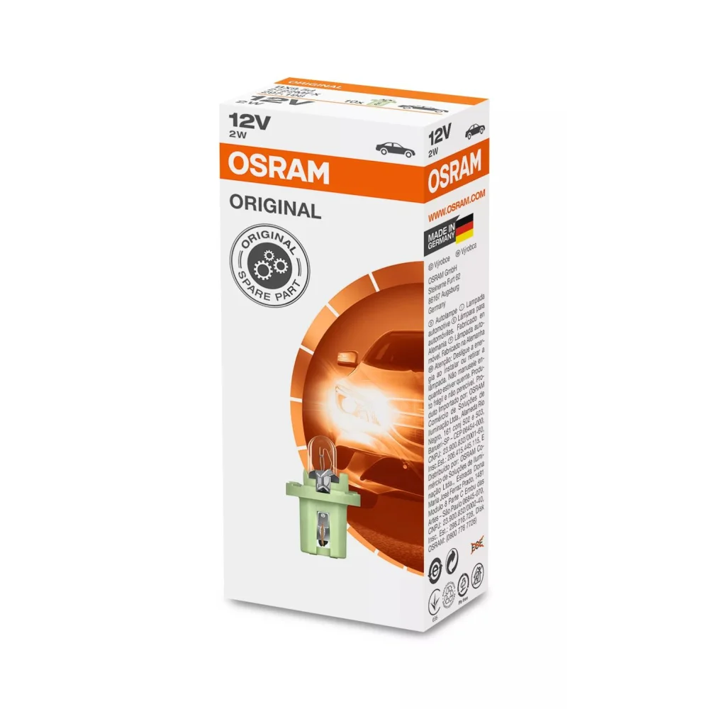 Сигнальні лампи OSRAM ORIGINAL PLASTIC MF BASE BX8.5d 1 шт.