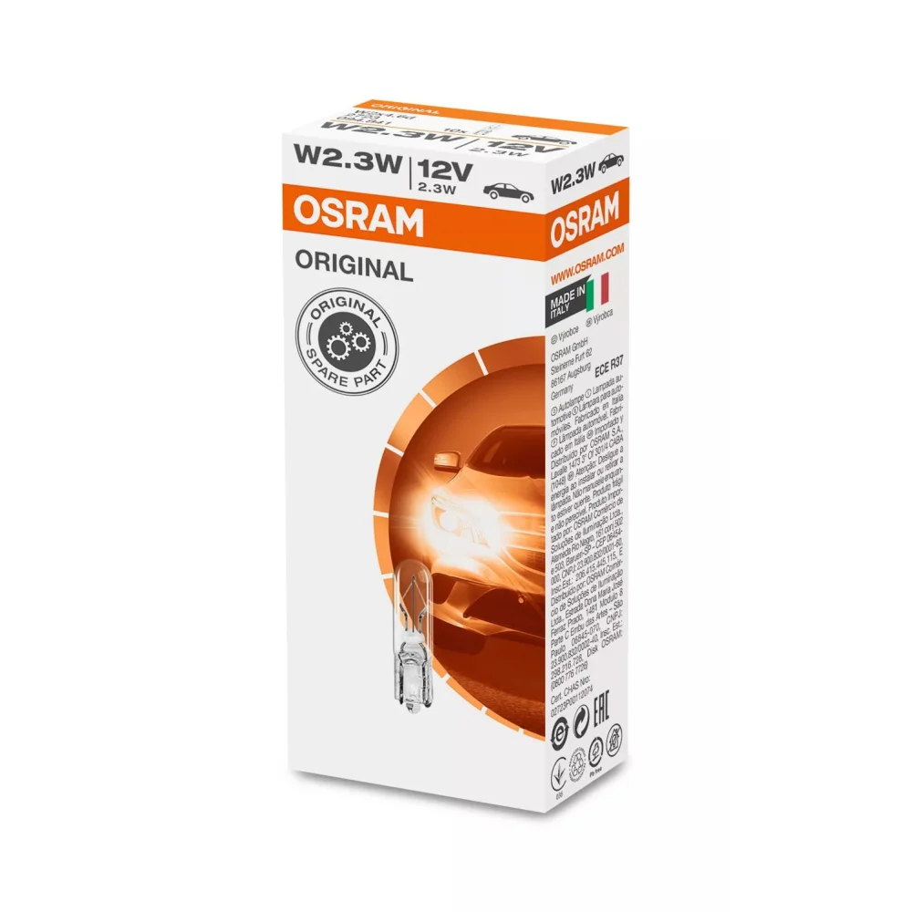 Сигнальные лампы OSRAM ORIGINAL GLASS BASE W2,3W 1 шт.