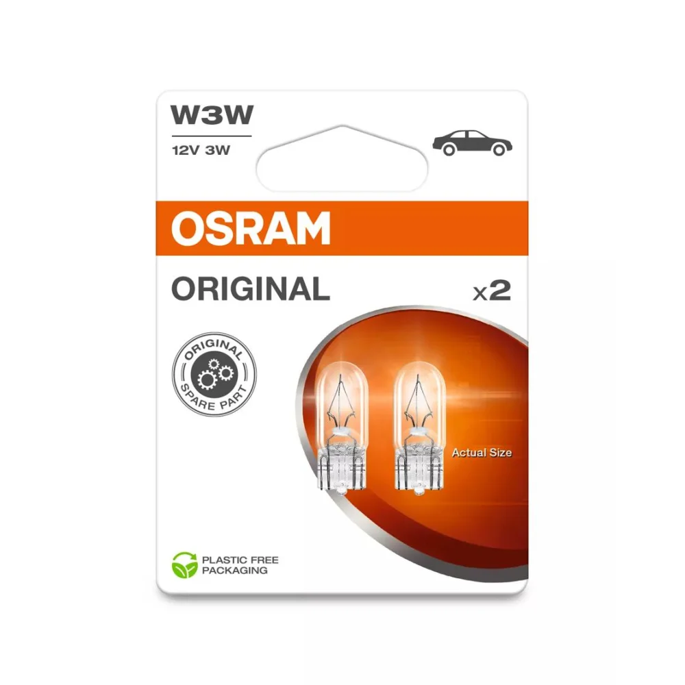 Лампи підсвітки номера OSRAM ORIGINAL GLASS BASE W3W 1 шт. для Chevrolet Corvette 1998–2002 C5 | купе
