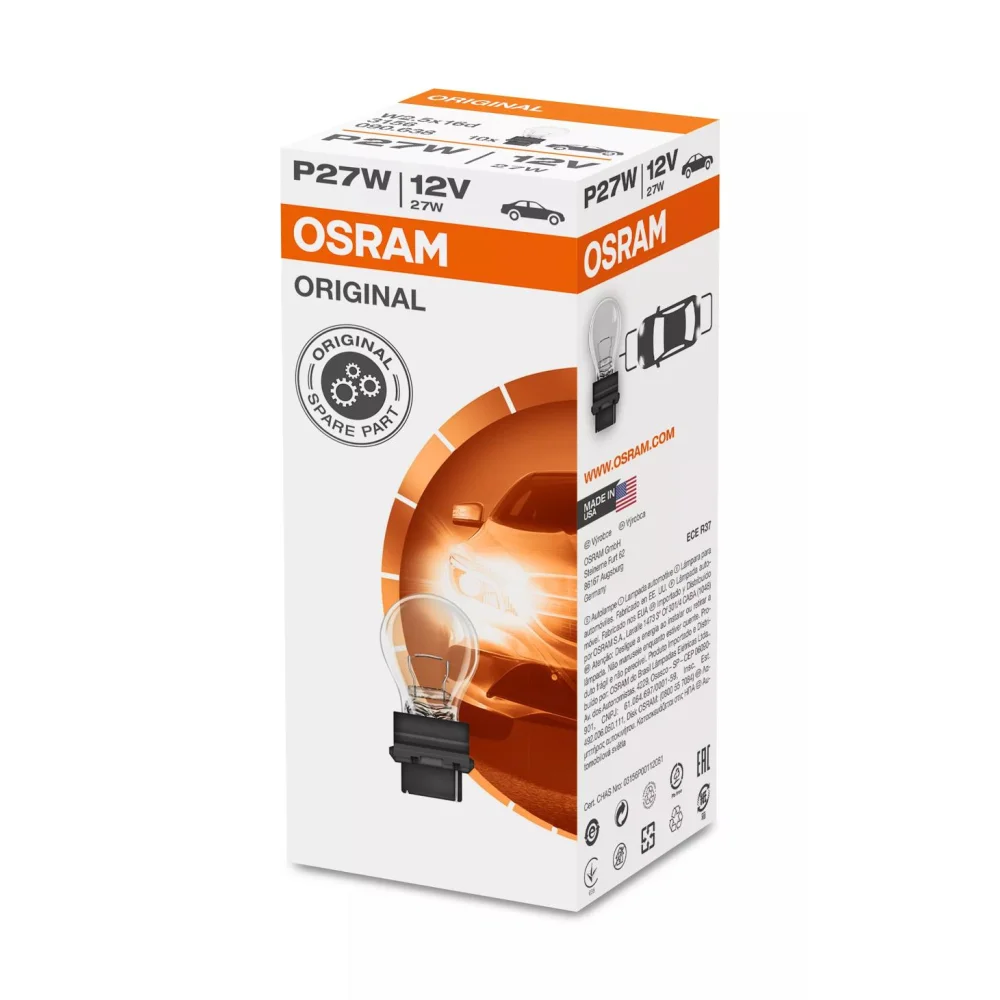 Сигнальні лампи OSRAM ORIGINAL S8 WEDGE BASE P27W 1 шт.