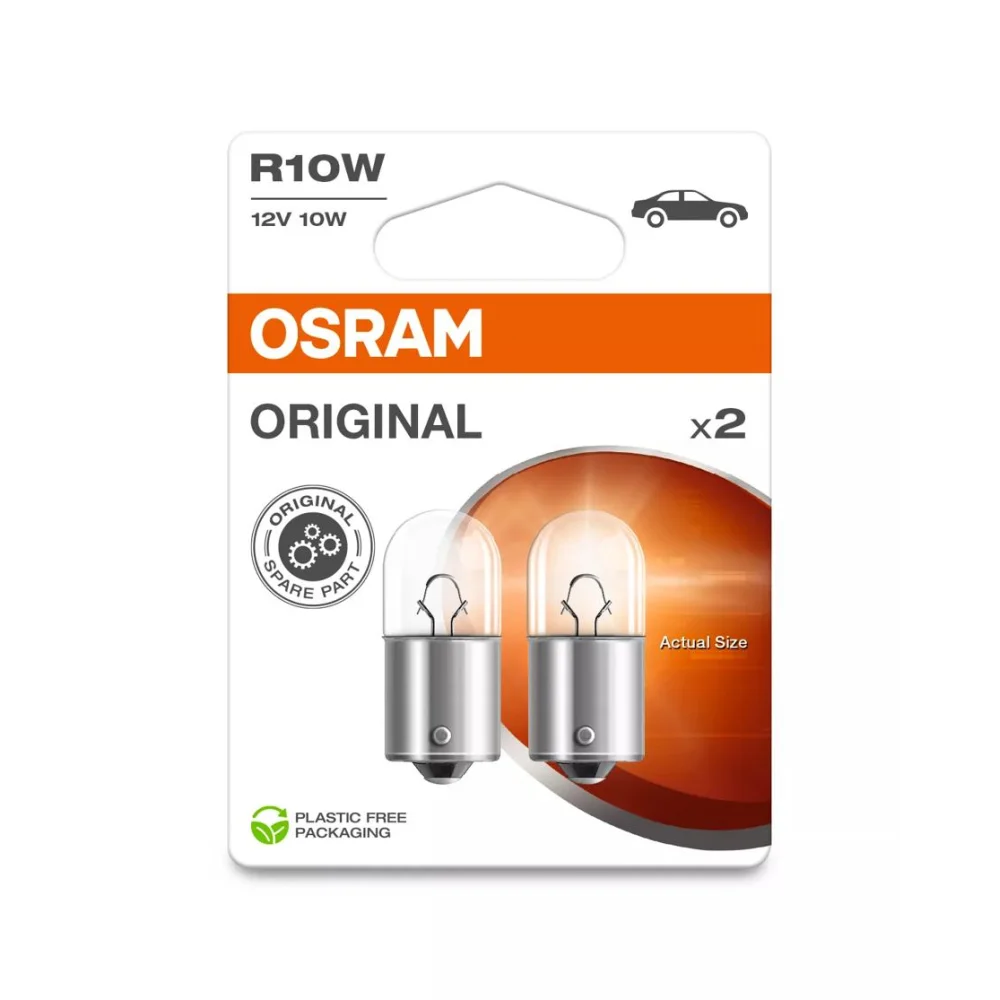 Лампи задніх габаритів OSRAM ORIGINAL METAL BASE R10W 1 шт. для Citroen C3 2016–2026 Mk3 | хетчбек