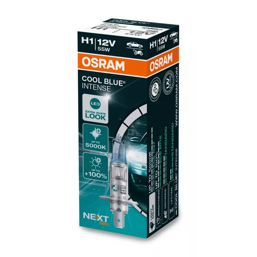 Лампи дальнього світла OSRAM COOL BLUE INTENSE H1 5000K 2 шт. для Citroen C4 2018–2026 Cactus F3 | хетчбек