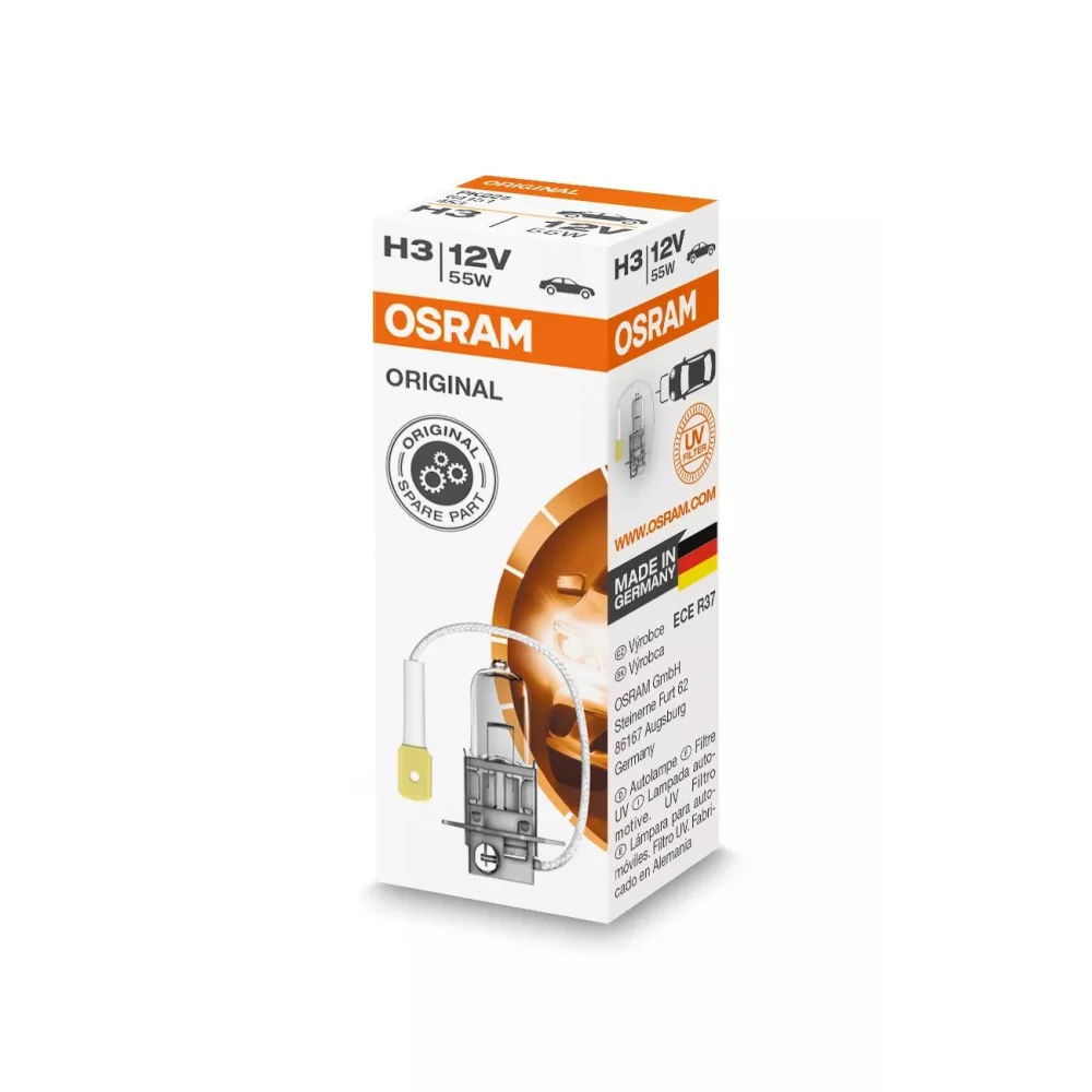 Лампы противотуманных фар OSRAM ORIGINAL LINE H3 3200K 1 шт. для Cadillac STS 2005–2008 седан