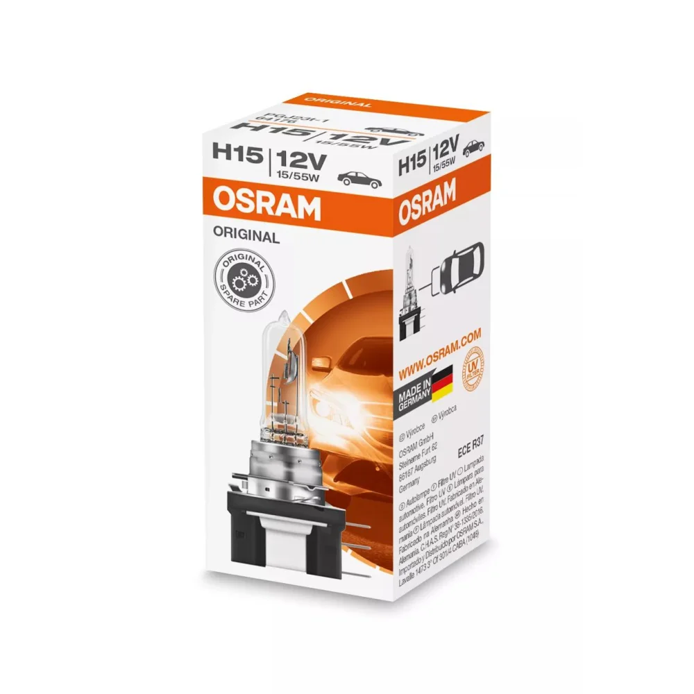 Лампы дальнего света OSRAM ORIGINAL LINE H15 3200K 1 шт. для Ford Tourneo Courier V769 Mpv 2023–2026 MPV | галоген