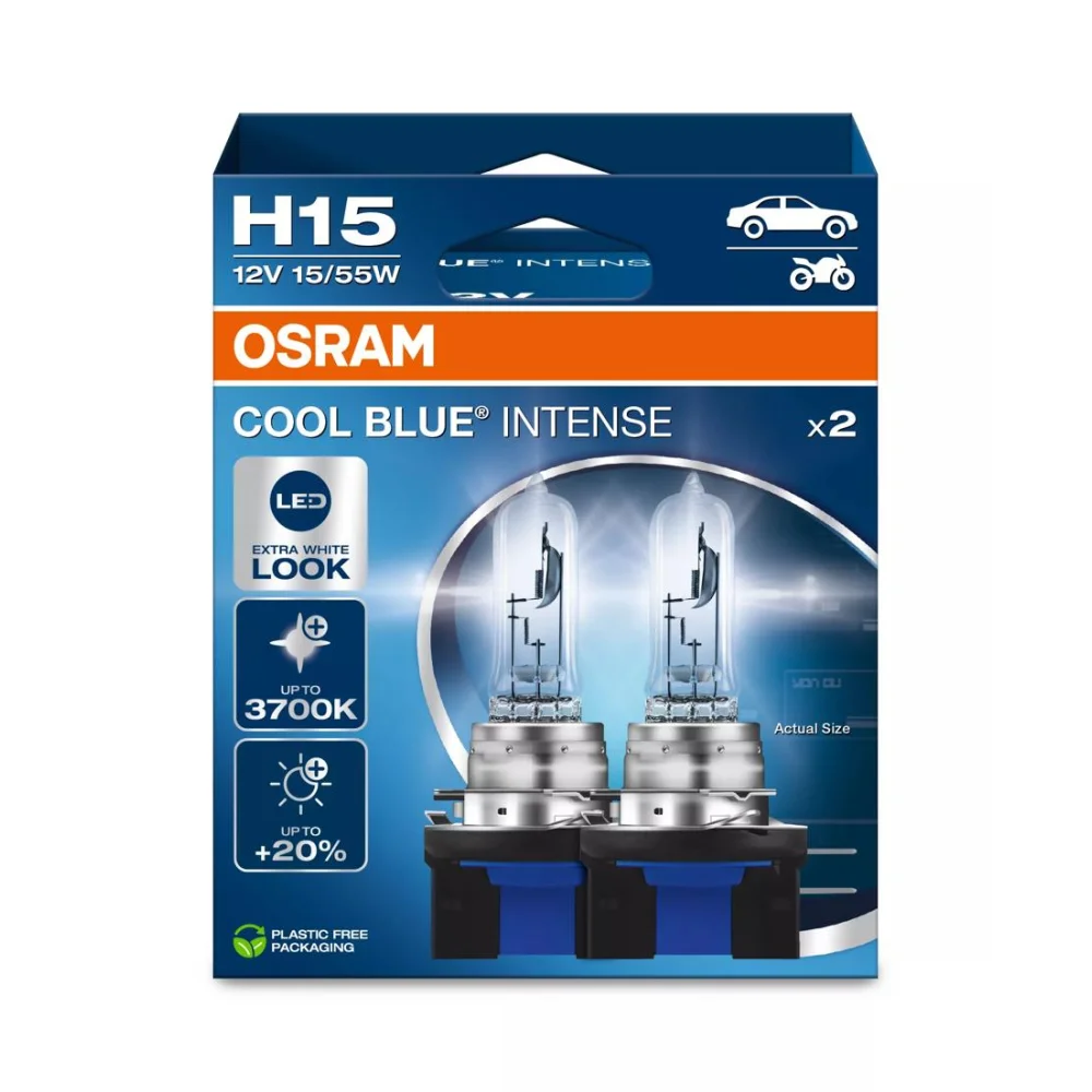Лампы дальнего света OSRAM COOL BLUE INTENSE H15 3700K 2 шт. для Fiat Tipo 2016–2026 универсал