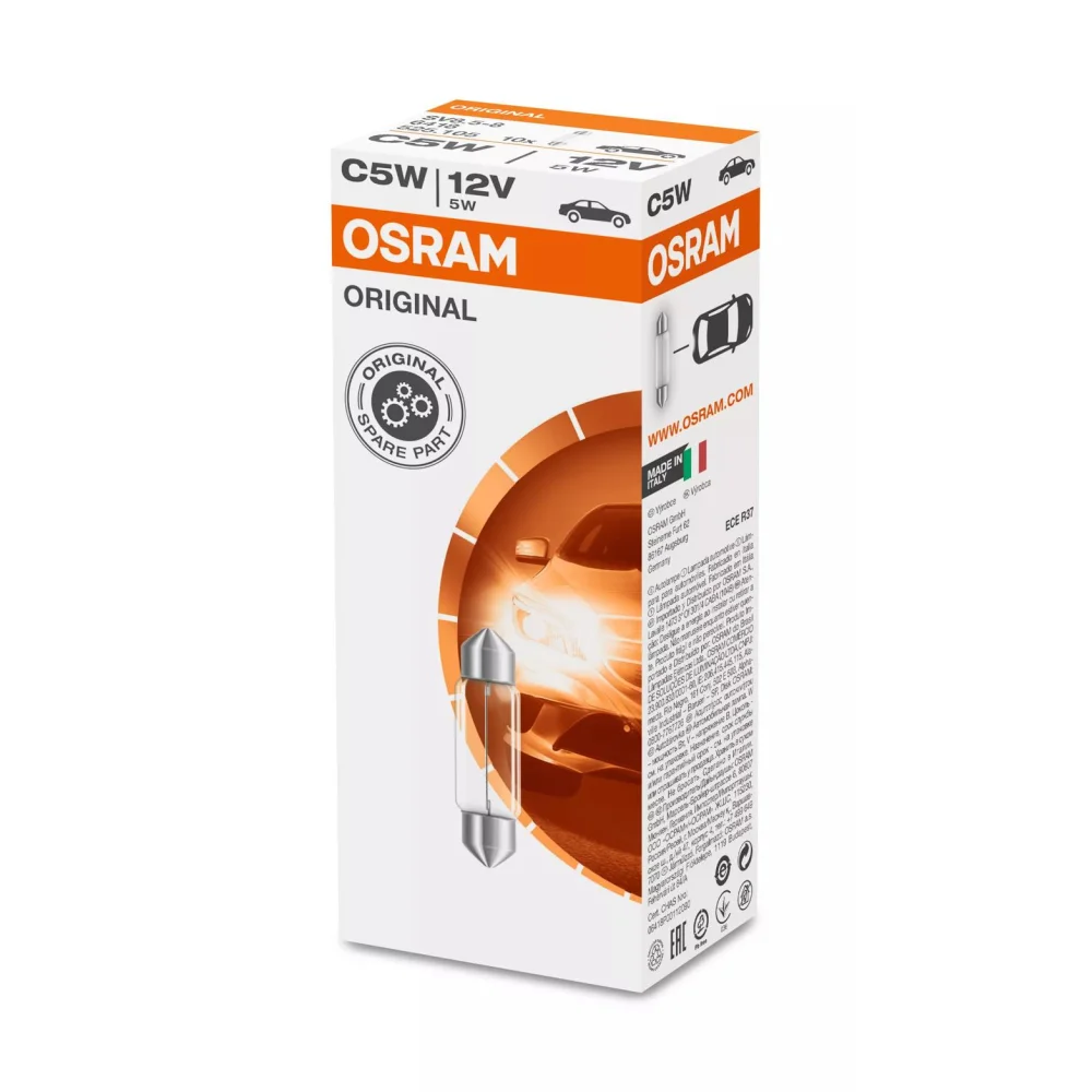 Лампи підсвітки номера OSRAM ORIGINAL FESTOON C5W 1 шт. для Volvo 700 Series 1982–1990 760 | універсал