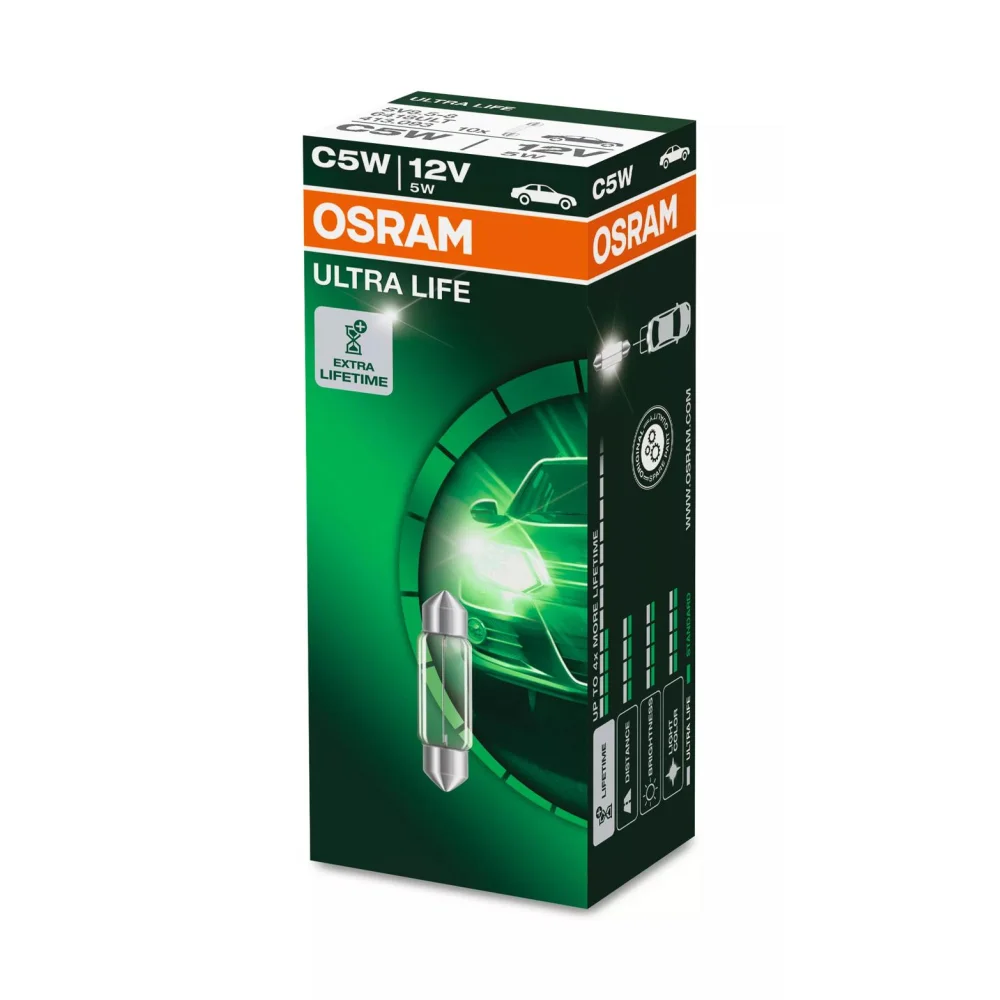 Лампи підсвітки номера OSRAM ULTRA LIFE C5W 2 шт. для Volvo XC60 2014–2017 SUV